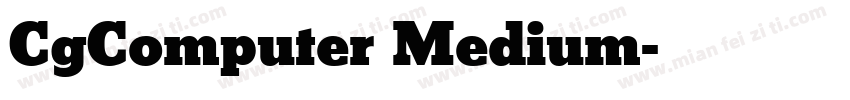 CgComputer Medium字体转换
